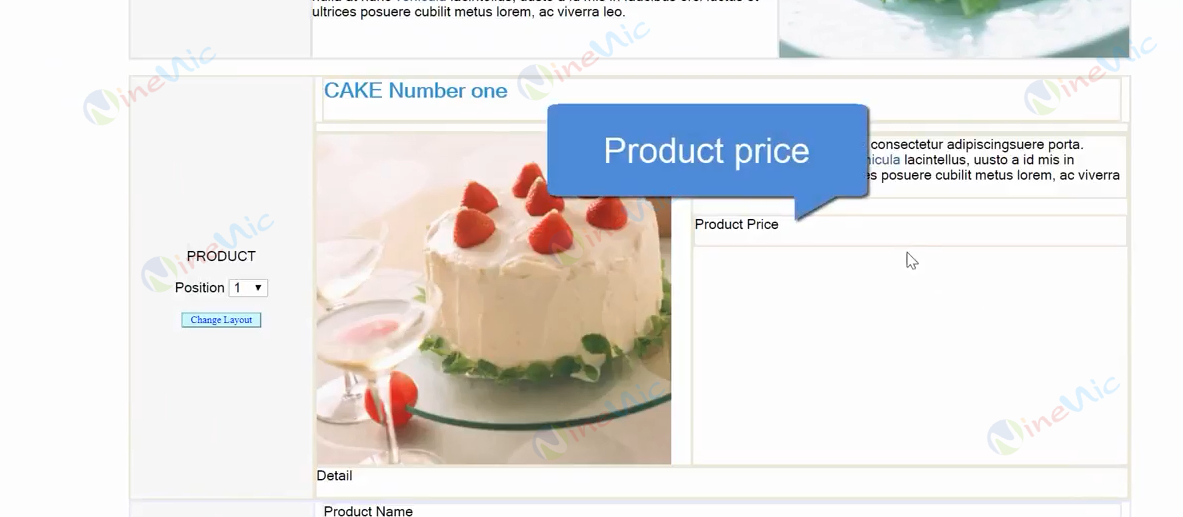 คู่มือเว็บไซต์สำเร็จรูป ninenic - เว็บเพจ - รายการสินค้า (Product)